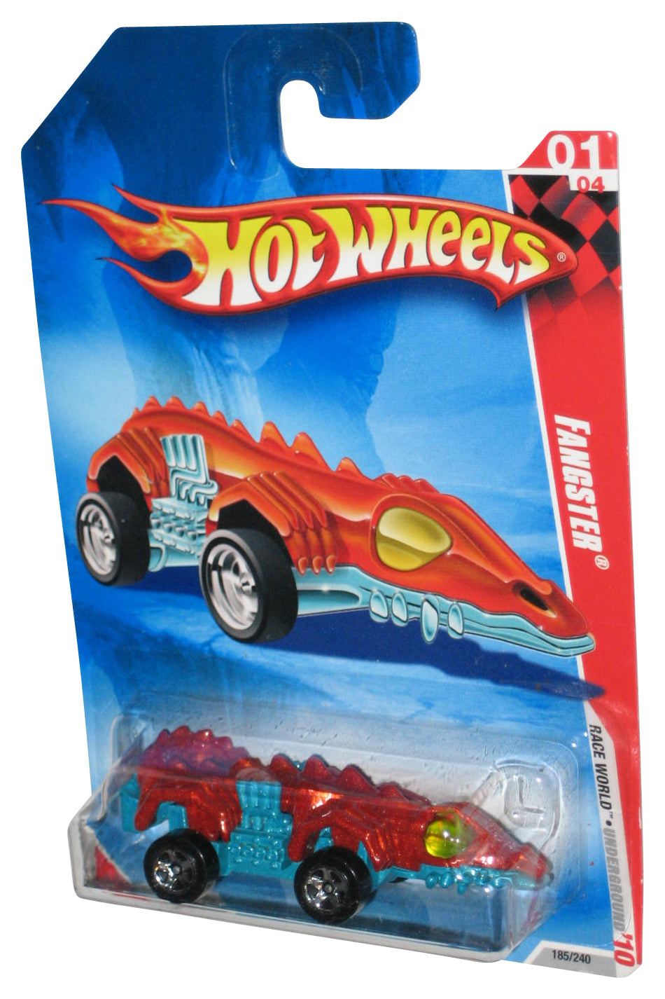 Hot Wheels Race World Underground '10 1/4 Red Fangster Toy Car 185/240