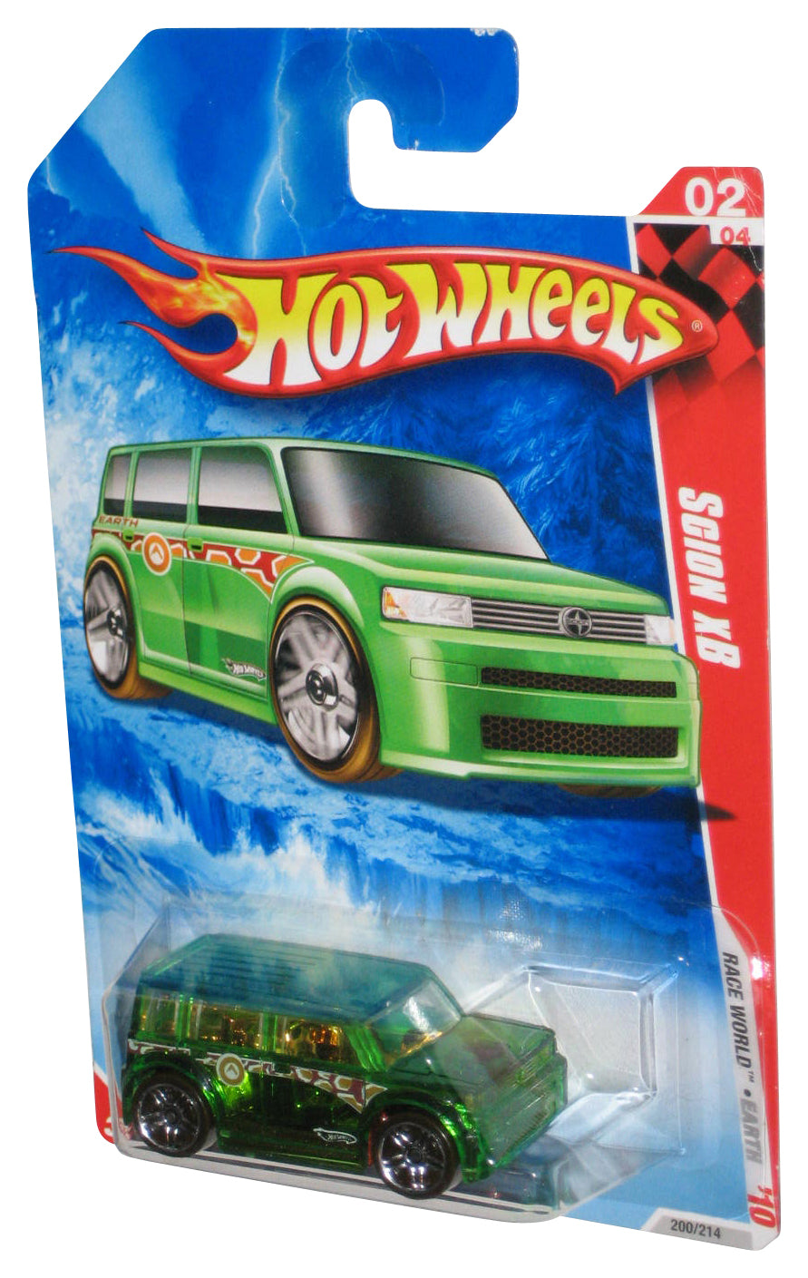 Hot Wheels Race World Earth '10 2/4 Green Scion XB Toy Car 200/214