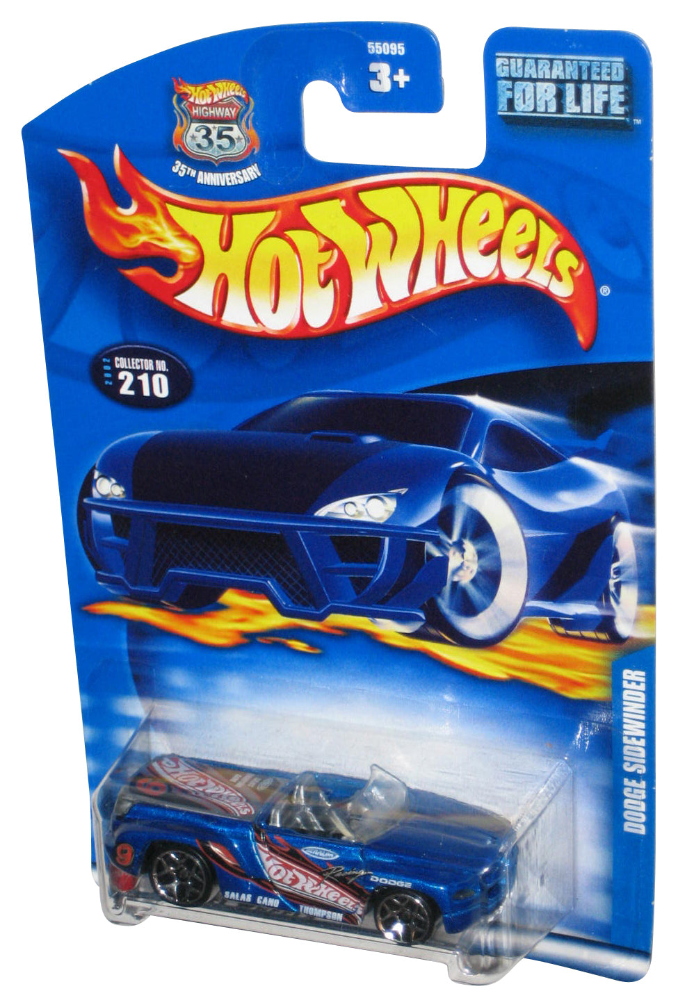 Hot Wheels Double Sidewinder (2002) Mattel Blue Collector Toy Car #210
