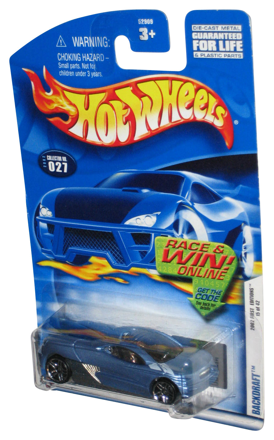 Hot Wheels 2002 First Editions 15/42 (2002) Blue Backdraft Toy Car #027