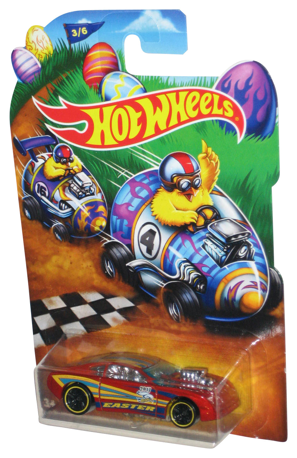 Hot Wheels Overbored 454 (2016) Mattel Easter Red Toy Car 3/6