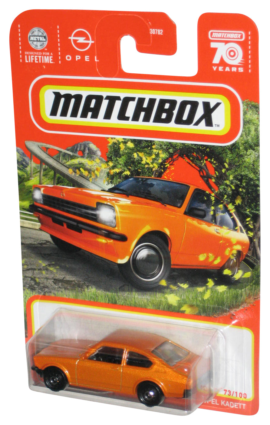 Matchbox 1975 Opel Kadett (2022) Mattel Orange Toy Car 73/100