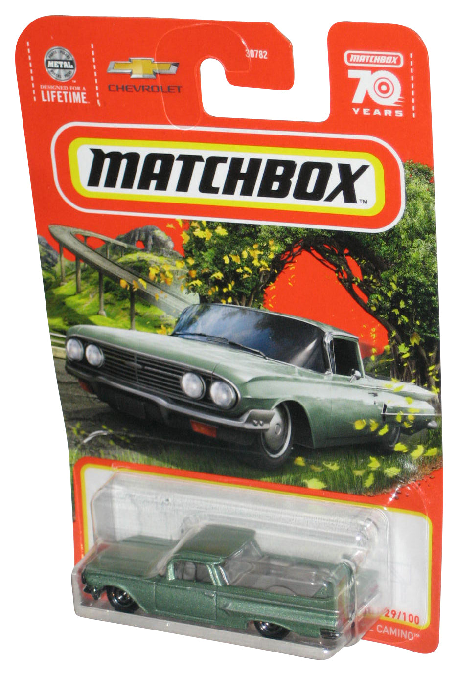 Matchbox 1960 Chevy El Camino (2022) Mattel Green Toy Car 29/100