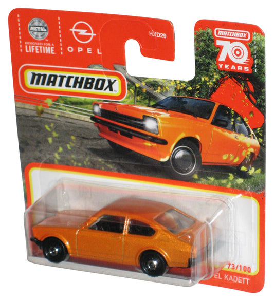 Matchbox 1975 Opel Kadett (2022) Mattel Orange Toy Car 73/100 - (Short Card)