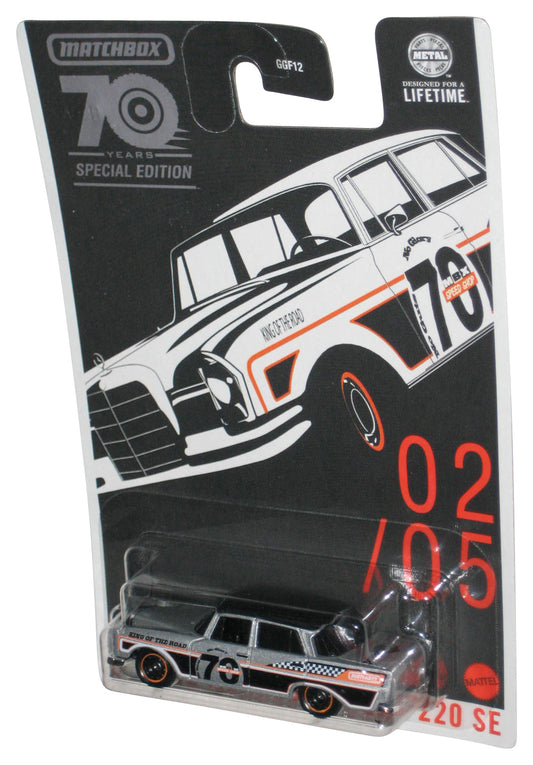 Matchbox 70 Years Silver 1970 Mercedes-Benz 220 SE (202) Mattel Toy Car 2/5