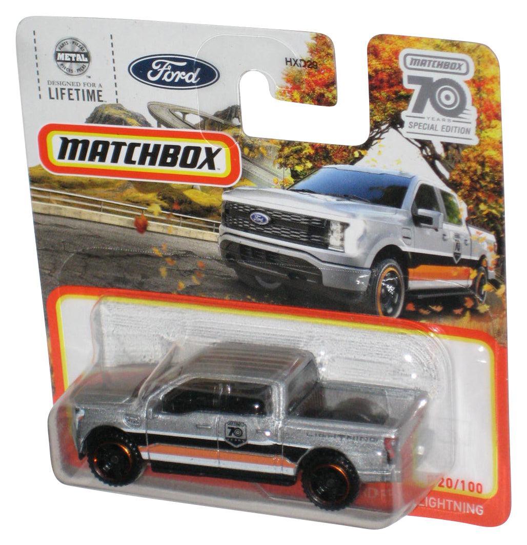 Matchbox Silver 2022 Ford F-150 Lightning Toy Truck 20/100 - (Short Card)