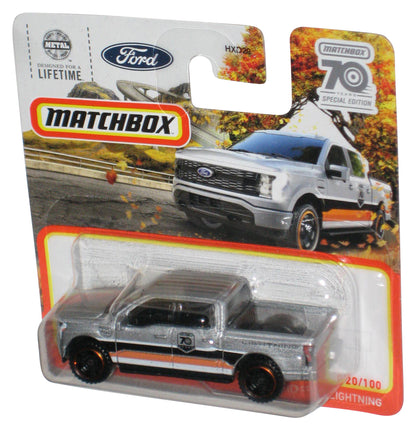 Matchbox Silver 2022 Ford F-150 Lightning Toy Truck 20/100 - (Short Card)