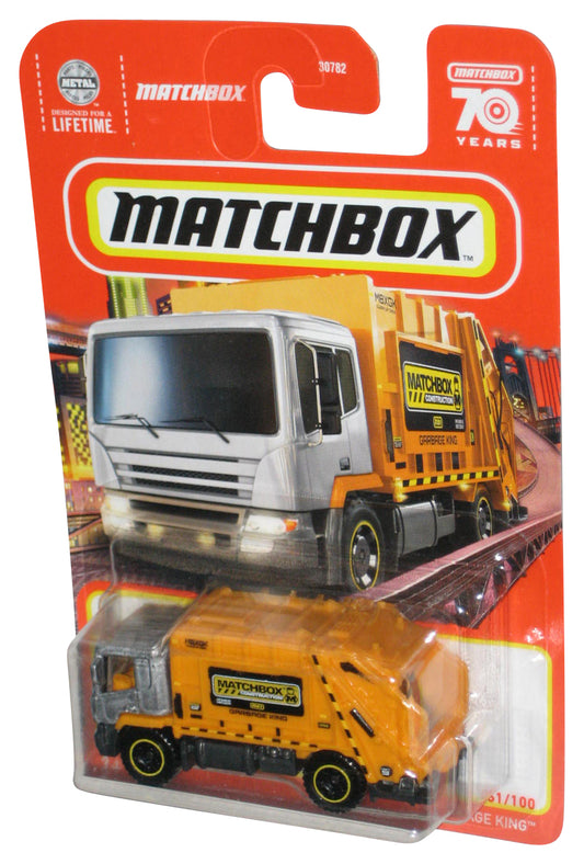 Matchbox 70 Years (2022) Yellow & Silver Garbage King Toy Truck 61/100