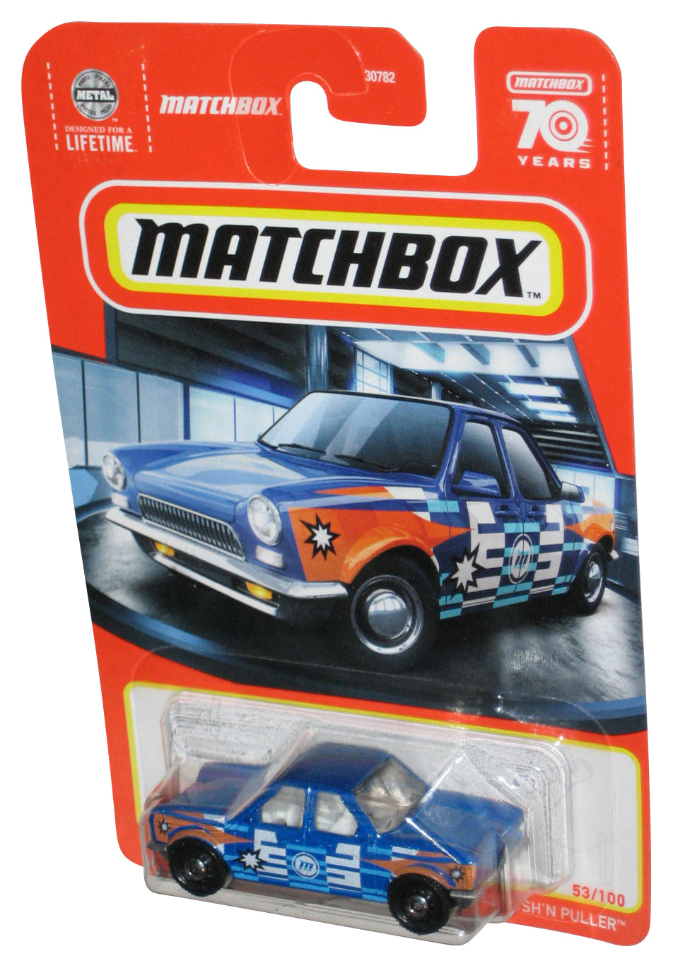 Matchbox 70 Years (2022) Mattel Blue Push'N Puller Toy Car 53/100