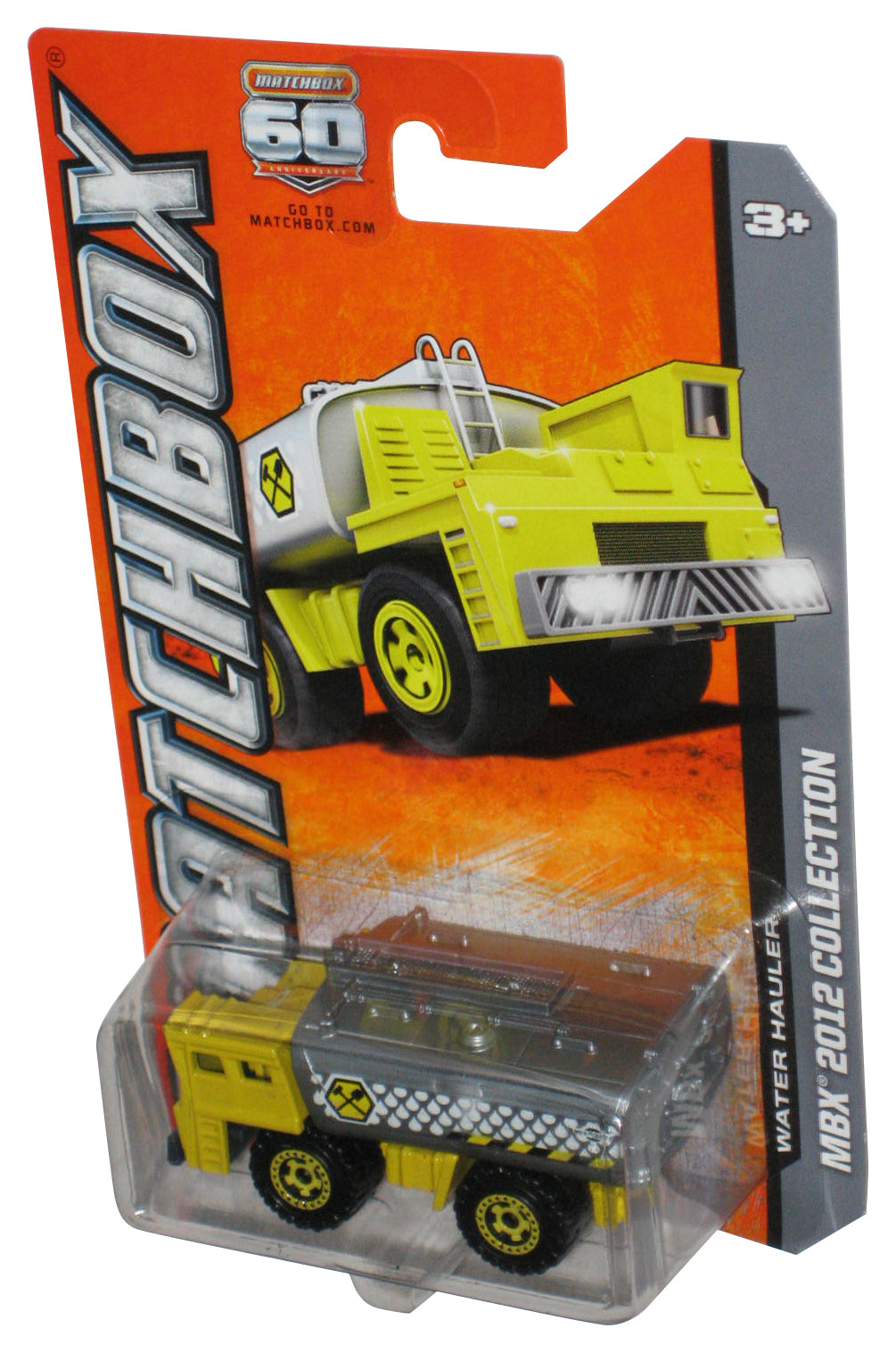 Matchbox MBX 2012 Collection Yellow & Gray Water Hauler Toy Truck