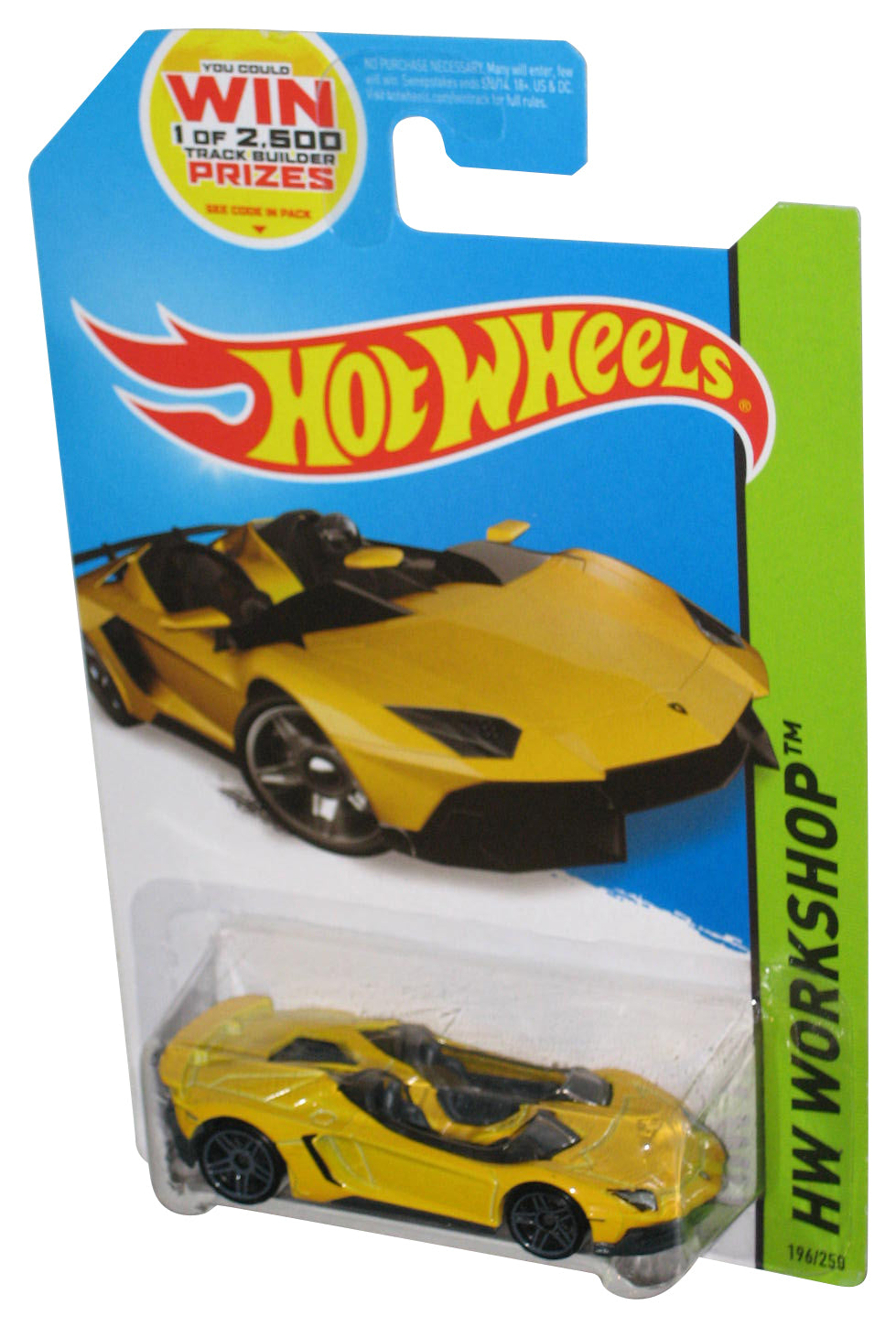 Hot Wheels HW Workshop (2013) Yellow Lamborghini Aventador J Toy Car 196/250