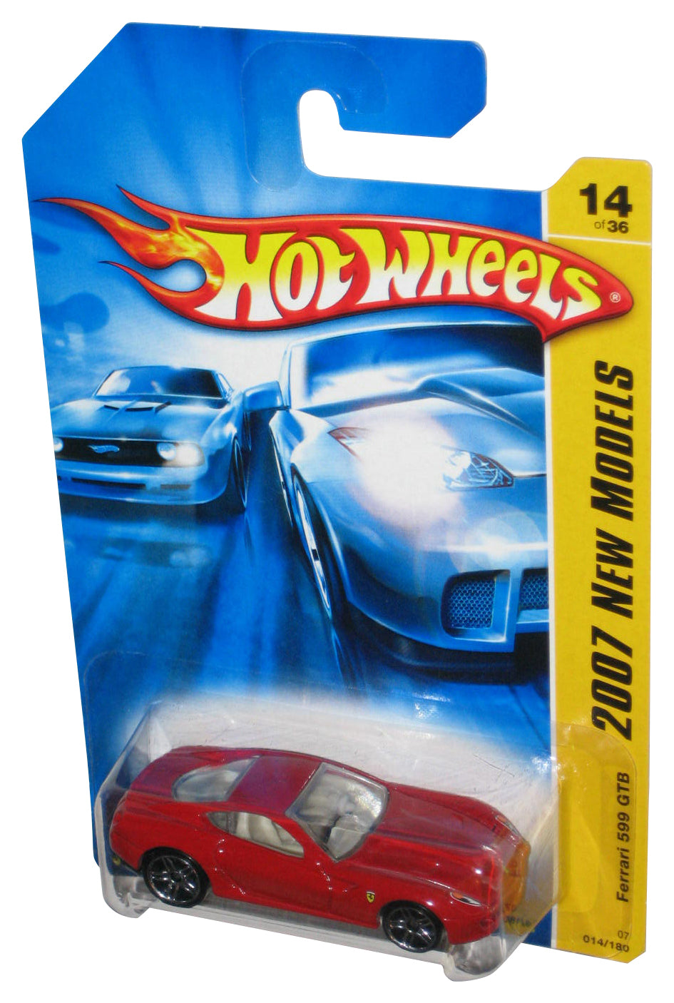 Hot Wheels 2007 New Models 14/36 Red Ferrari 599 GTB Toy Car 014/180 - (Dark Red)