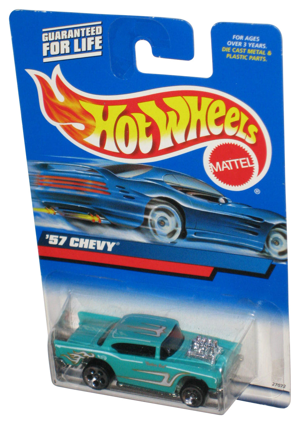 Hot Wheels Teal Blue '57 Chevy (2000) Mattel Die-Cast Car Toy #105