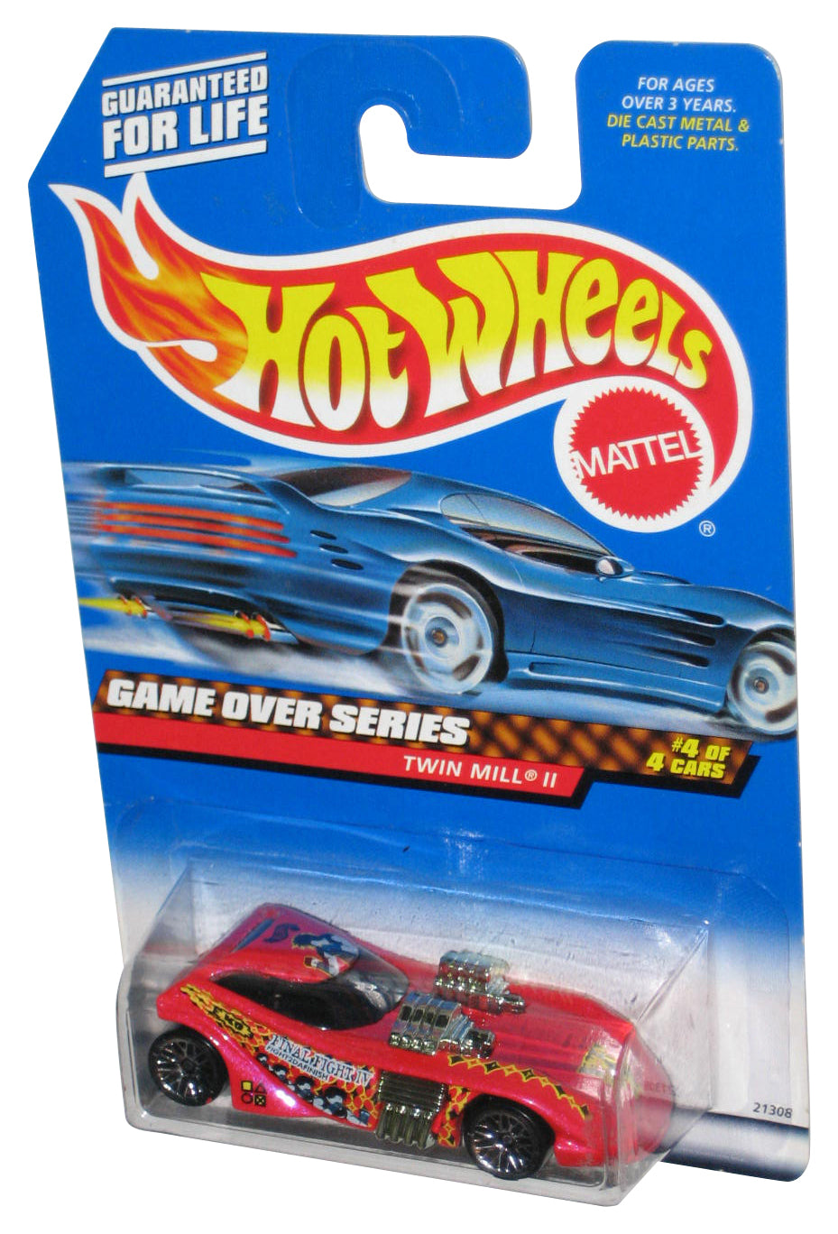 Hot Wheels Game Over Series 4/4 (1998) Pink Twin Mill II Toy Car #960