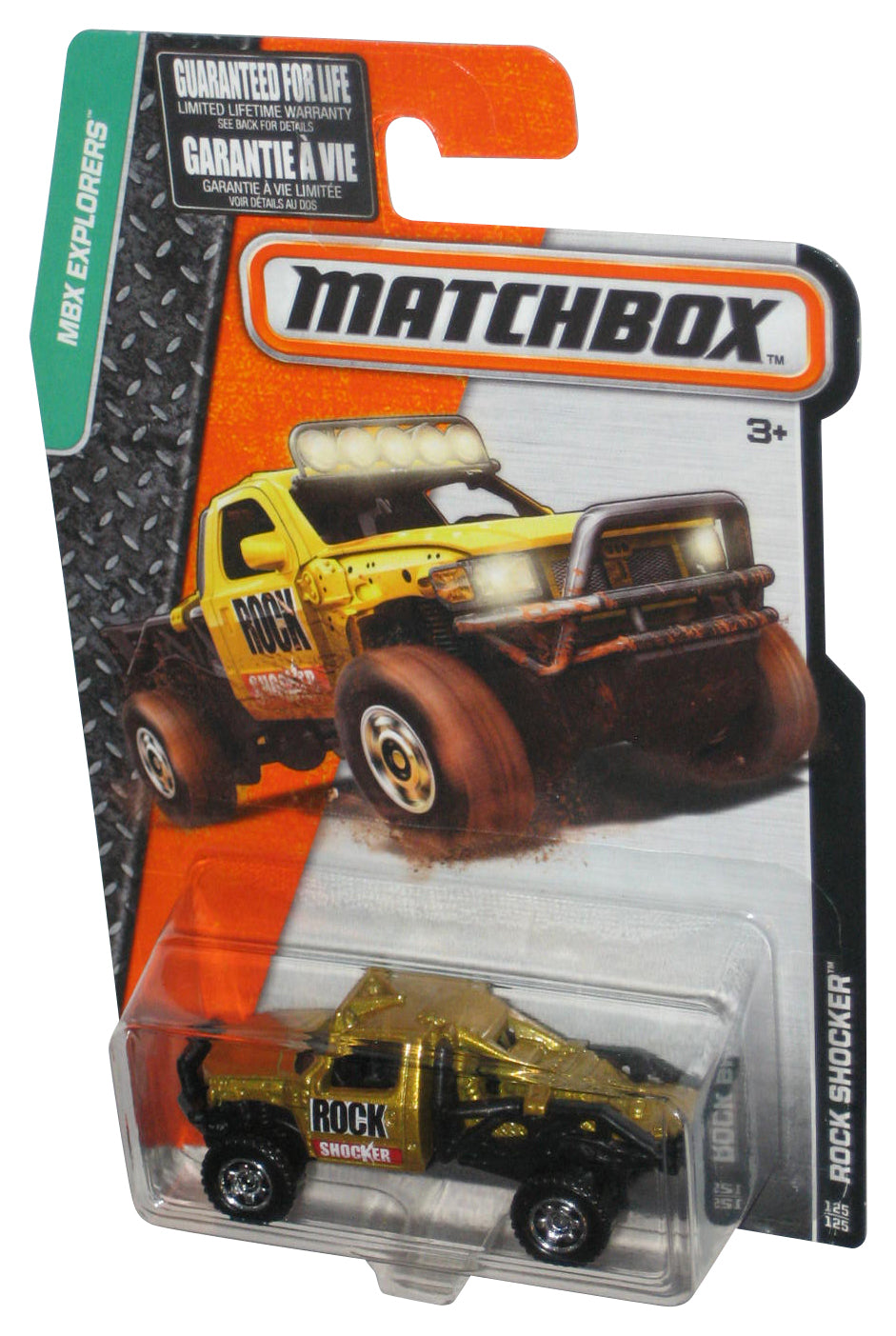 Matchbox MBX Explorers Rock Shocker (2015) Gold Toy Truck 125/125