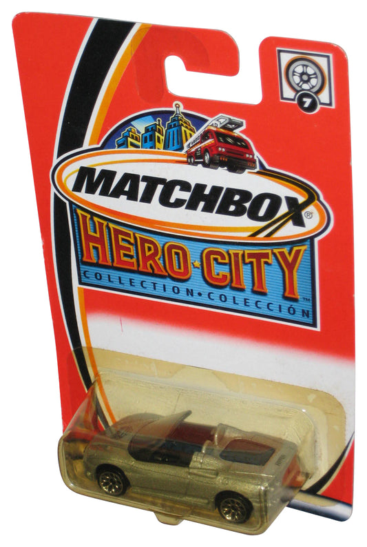 Matchbox Hero City Collection (2002) Silver Ferrari 360 Spider Toy Car #7 - (Plastic Yellow Tint)