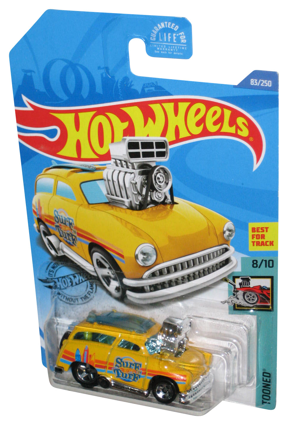 Hot Wheels Tooned 8/10 (2017) Yellow Surf 'N Turf Toy Car 83/250