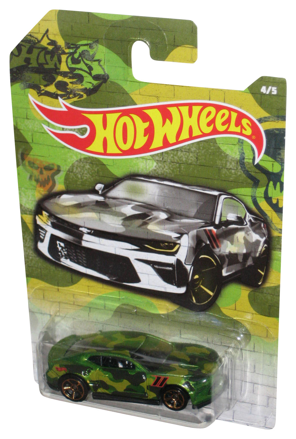 Hot Wheels Camouflage (2019) Green '18 Camaro SS Toy Car 4/5