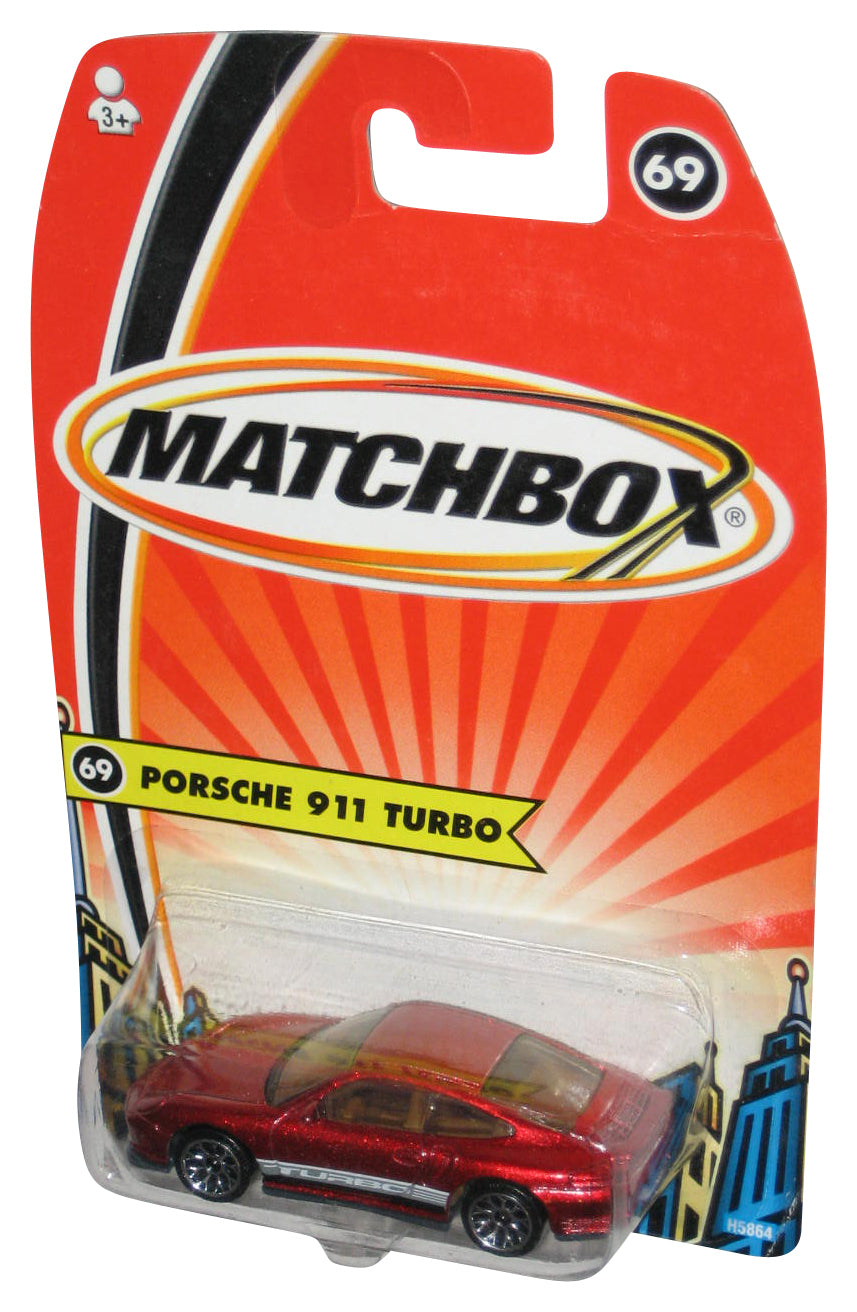 Matchbox Porsche 911 Turbo (2005) Mattel Red Toy Car #69
