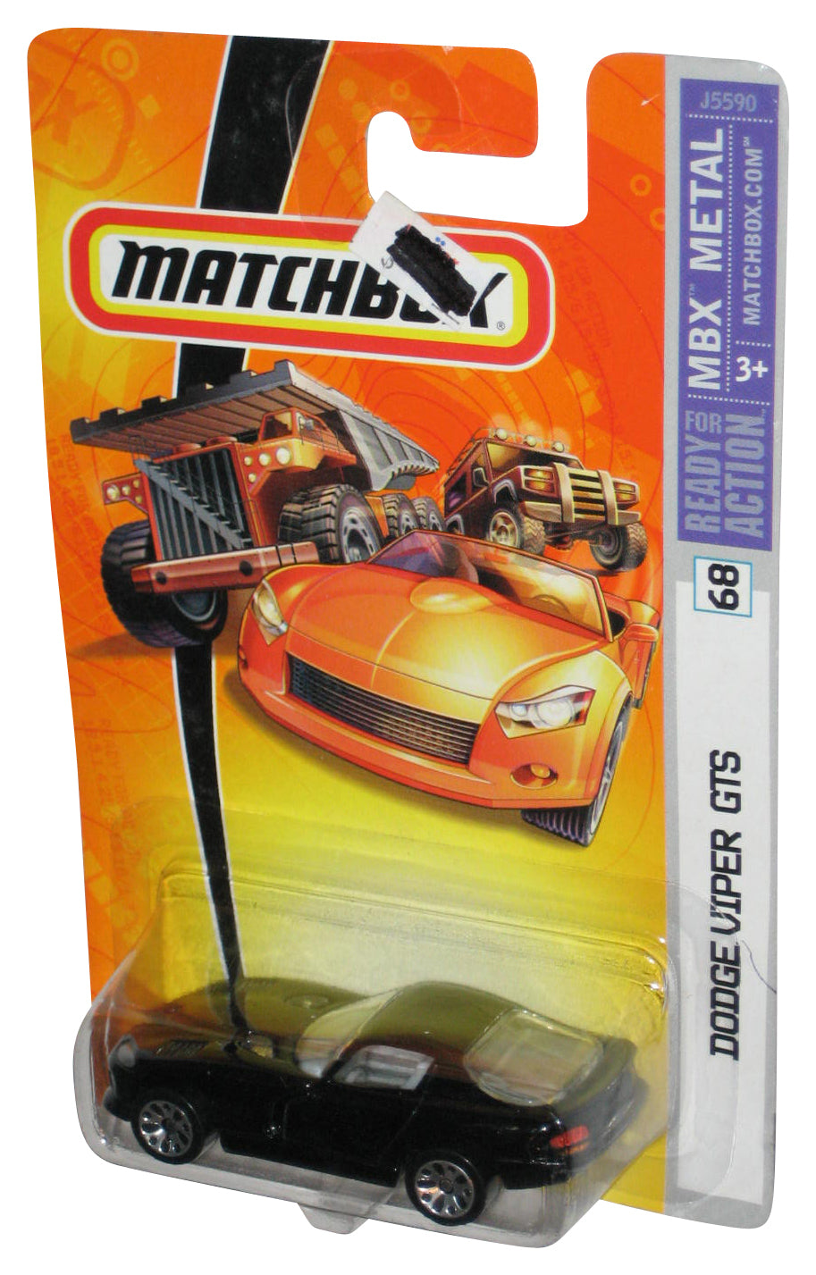 Matchbox MBX Metal (2006) Black Dodge Viper GTS Toy Car #68