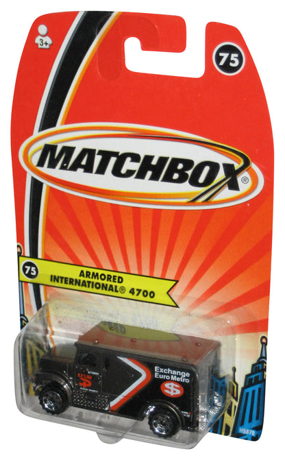 Matchbox Armored International 4700 (2005) Mattel Black Toy Truck #75