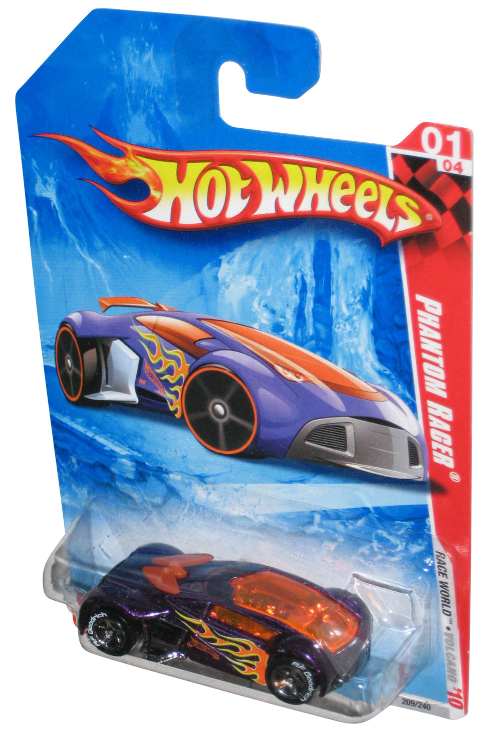 Hot Wheels Race World Volcano '10 Purple Phantom Racer Toy Car 209/240