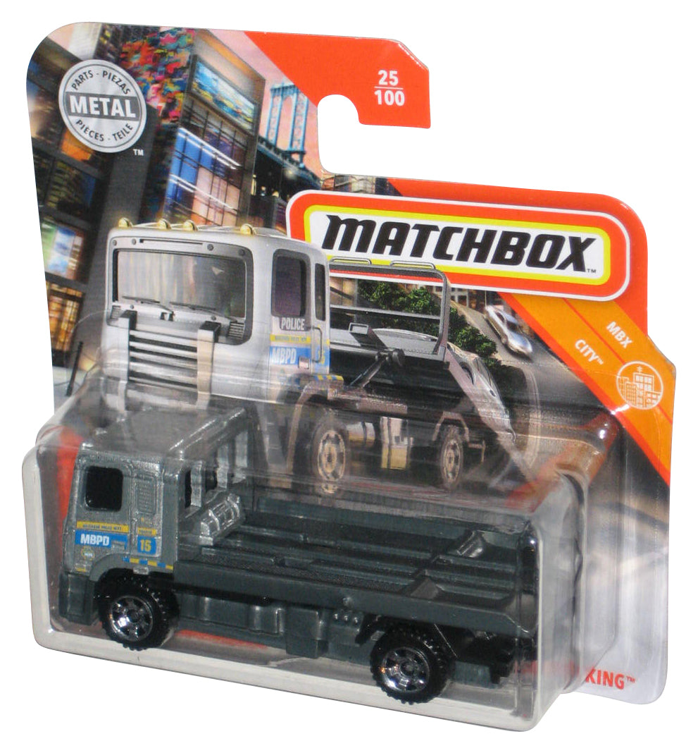 Matchbox MBX City (2019) Flatbed King Silver Toy Truck 25/100 - (Short Card)