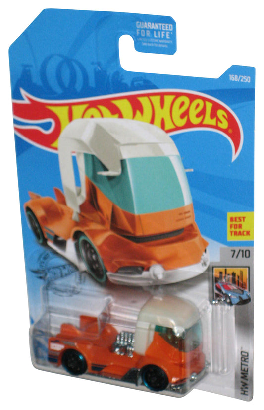 Hot Wheels HW Metro 7/10 (2017) Orange Rig Heat Toy Truck 168/250