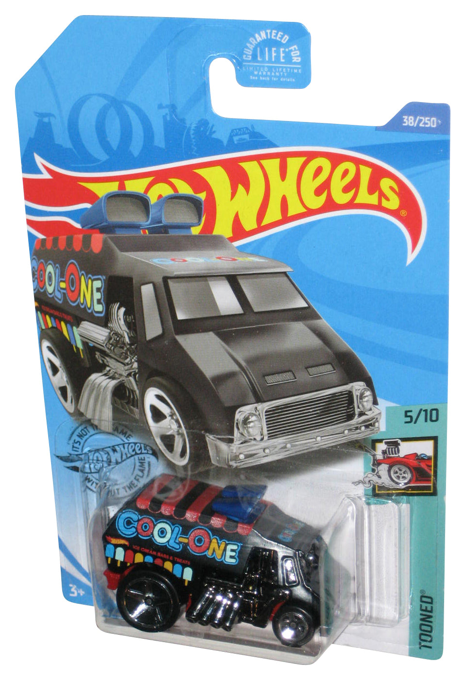 Hot Wheels Tooned 5/10 (2017) Black Cool-One Toy Truck 38/250