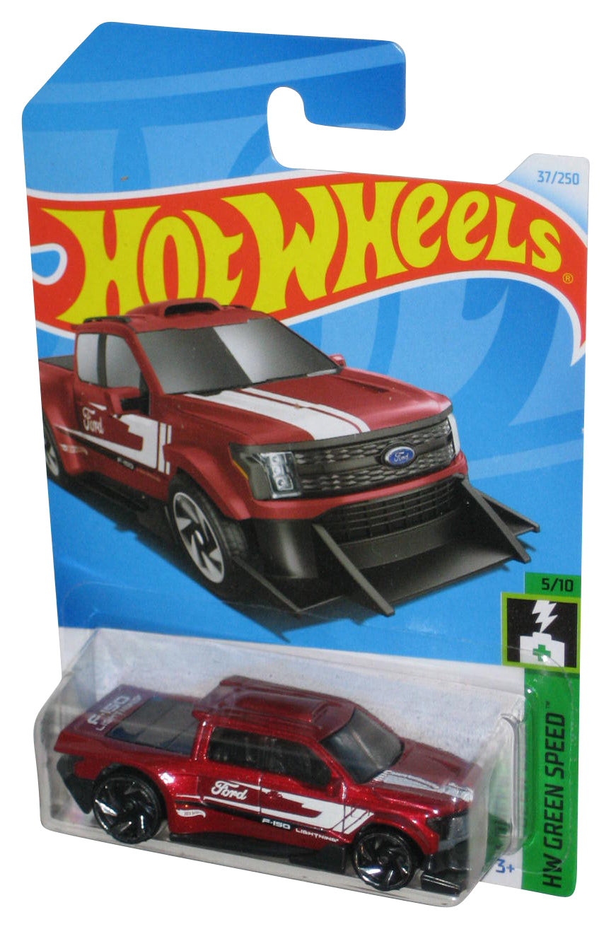 Hot Wheels HW Green Speed 5/10 (2021) Red Ford F-150 Lightning Custom Toy Truck 37/250