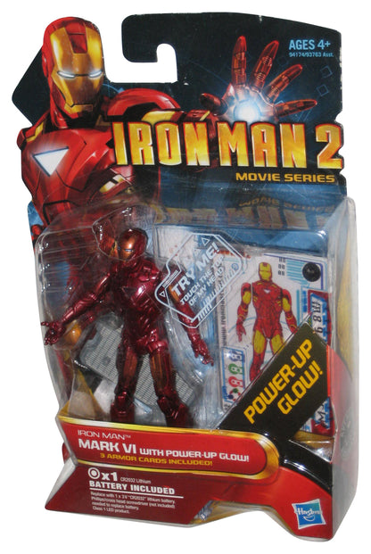 Marvel Iron Man 2 Movie Mark VI w/ Power-Up Glow (2009) Hasbro 3.75 Inch Figure - (Try Me Button NOT Working)