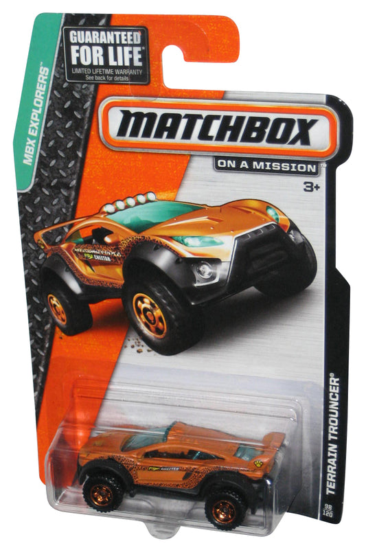 Matchbox MBX Explorers (2014) Orange Terrain Trouncer Toy Car 98/120