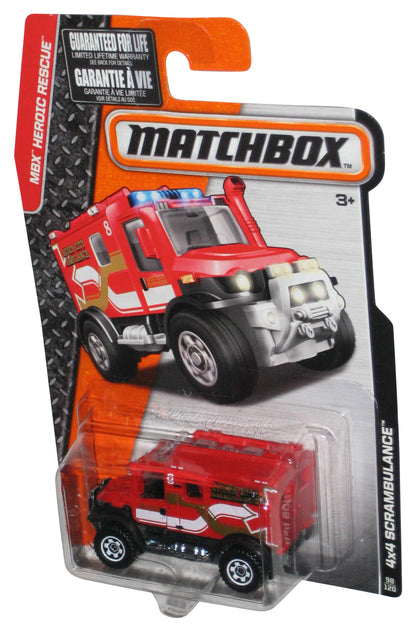 Matchbox MBX Heroic Rescue (2015) Red 4x4 Scrambulance Toy Truck 98/120