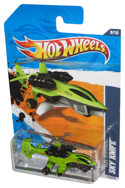 Hot Wheels HW City Works '11 Green Sky Knife Toy Helicopter 179/244