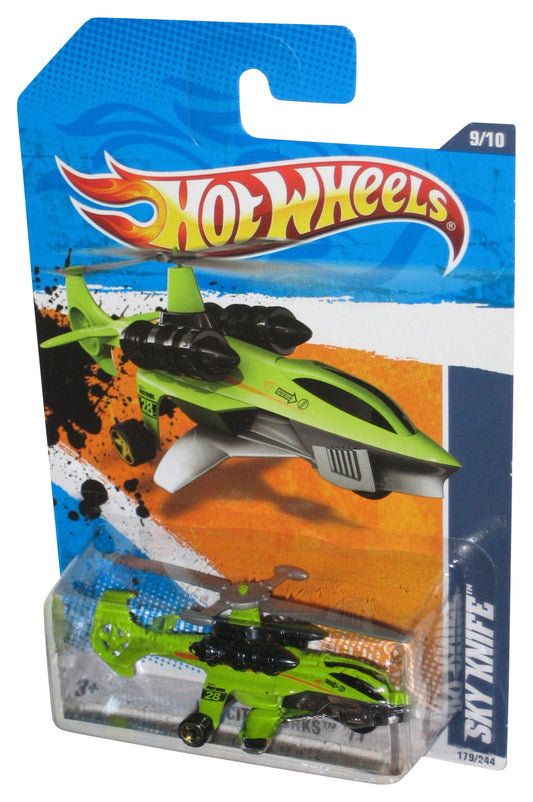 Hot Wheels HW City Works '11 Green Sky Knife Toy Helicopter 179/244