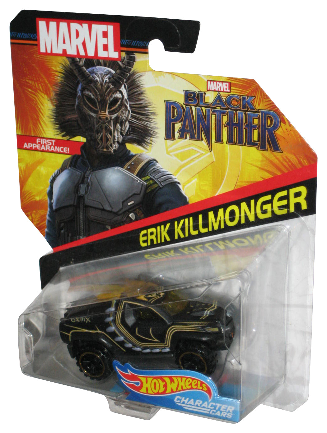 Marvel Comics Hot Wheels (2017) Black Panther Erik Killmonger Character Cars Toy - (First Appearance)