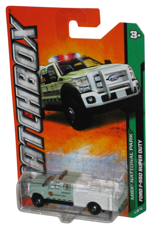Matchbox MBX National Park (2011) Green & White Ford F-550 Super Duty Toy Truck 119/120