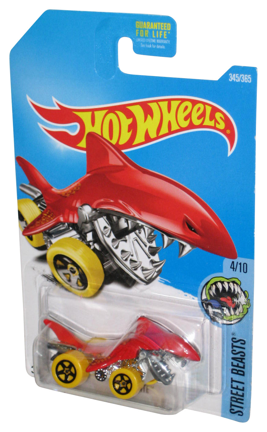 Hot Wheels Street Beasts 4/10 (2016) Red Shark Bite Die-Cast Toy Car 345/365