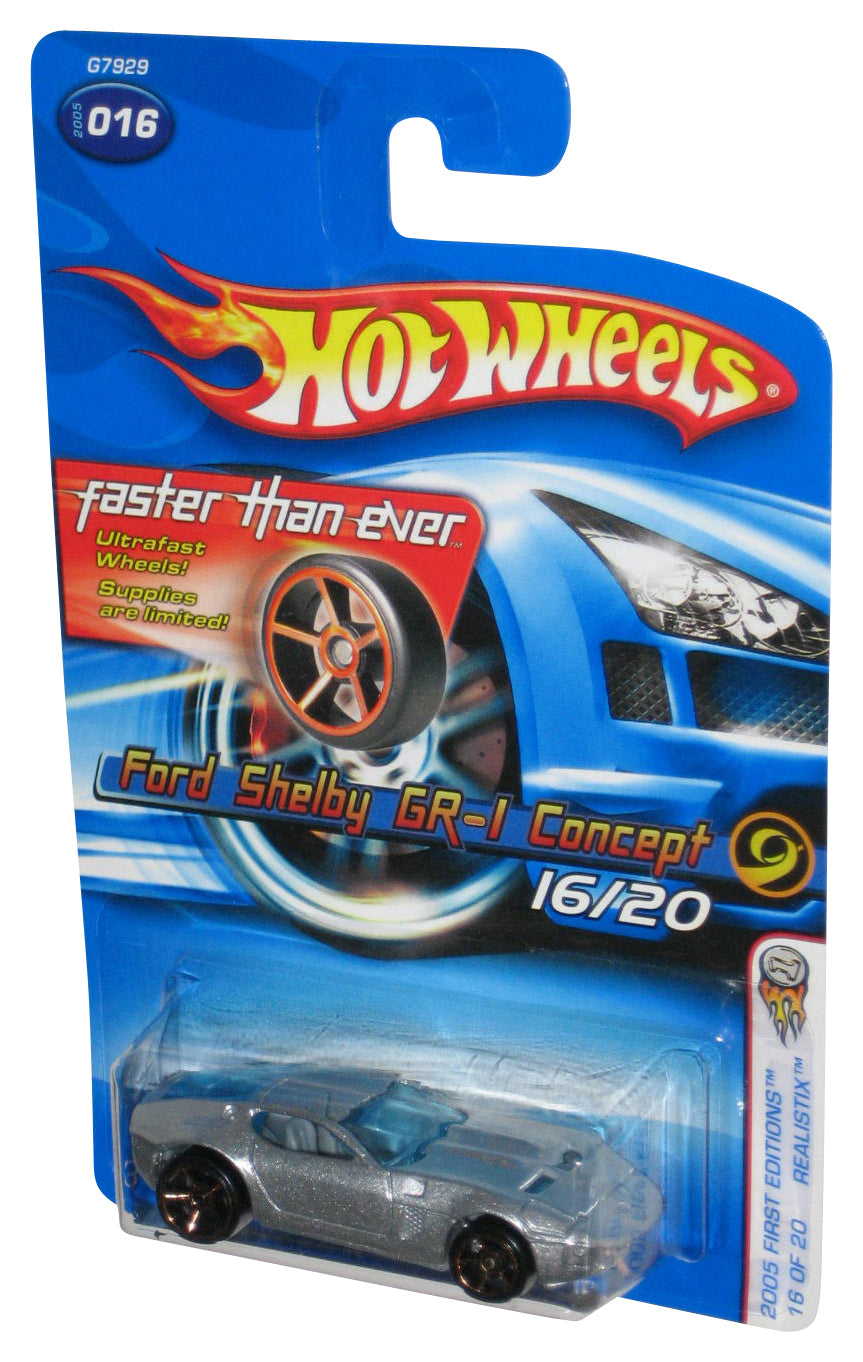 Hot Wheels 2005 First Editions 16/20 Realistix Silver Ford Shelby GR-1 Concept Car #016 - (Faster Than Ever Card)