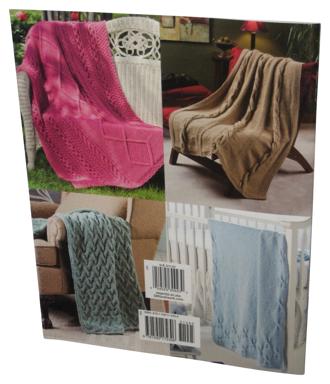 House of White Birches Easy Cable Throws Paperback Book