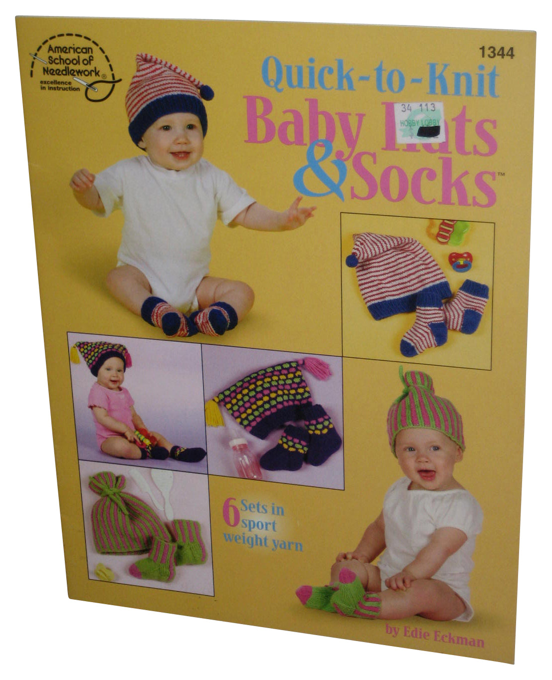 American School of Needlework Quick-To-Knit Baby Hats & Socks (2003) Paperback Book #1344