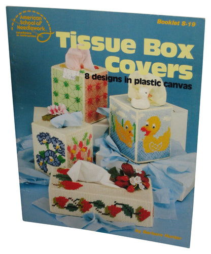 American School of Needlework Tissue Box Covers Paperback Book Booklet S-19 - (Barbara Hunter)