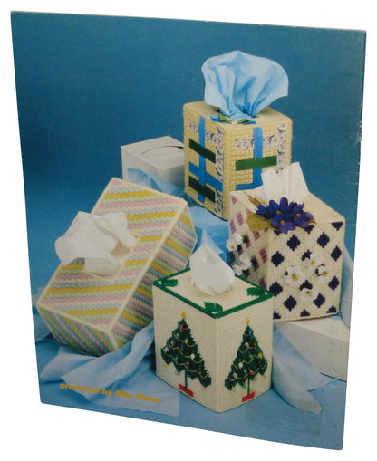 American School of Needlework Tissue Box Covers Paperback Book Booklet S-19 - (Barbara Hunter)