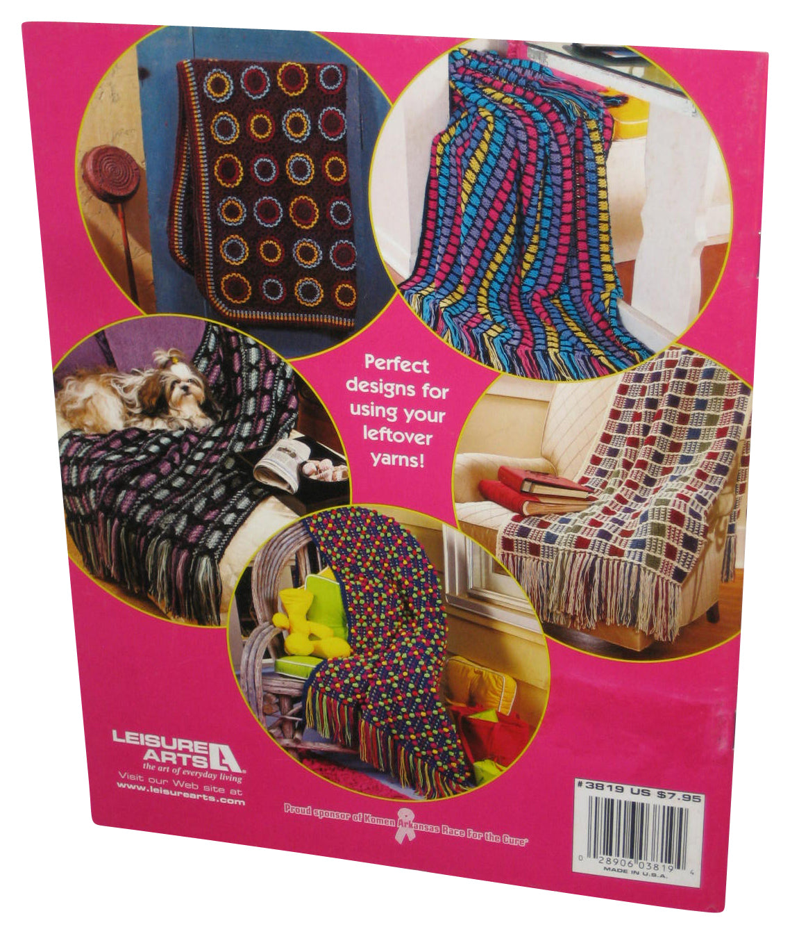 Leisure Arts Scrap Afghans For All (2005) Paperback Book #3819 - (Anne Halliday)