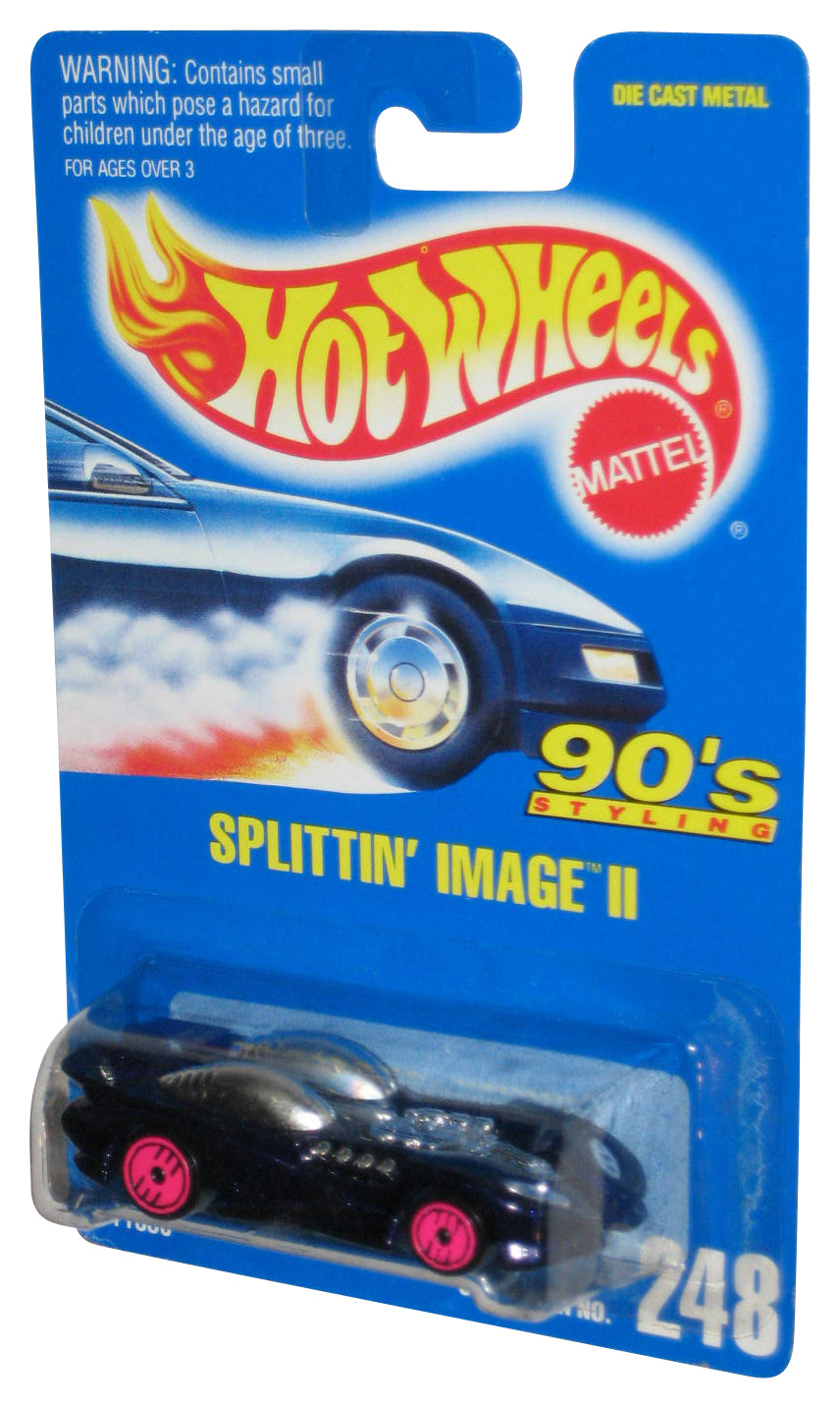 Hot Wheels 90's Styling (1992) Blue Splittin' Image II Toy Car #248 - (Pink Rims)