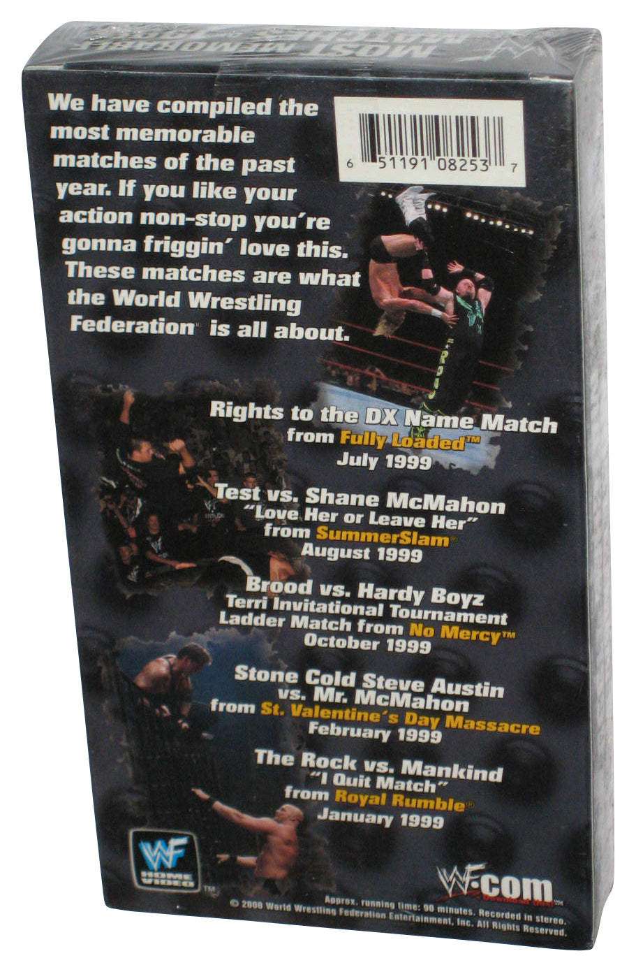 WWE Wrestling (2000) WWF Most Memorable Matches of 1999 VHS Tape
