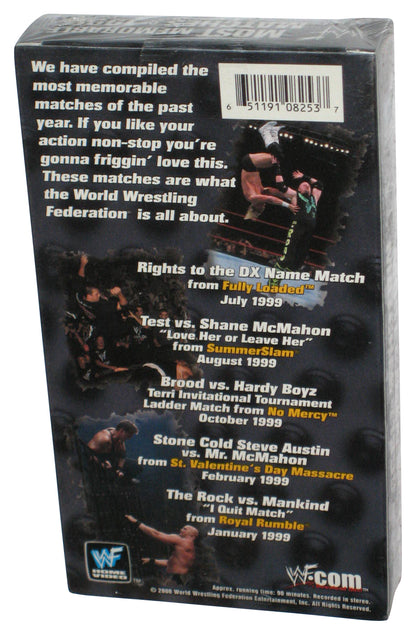 WWE Wrestling (2000) WWF Most Memorable Matches of 1999 VHS Tape