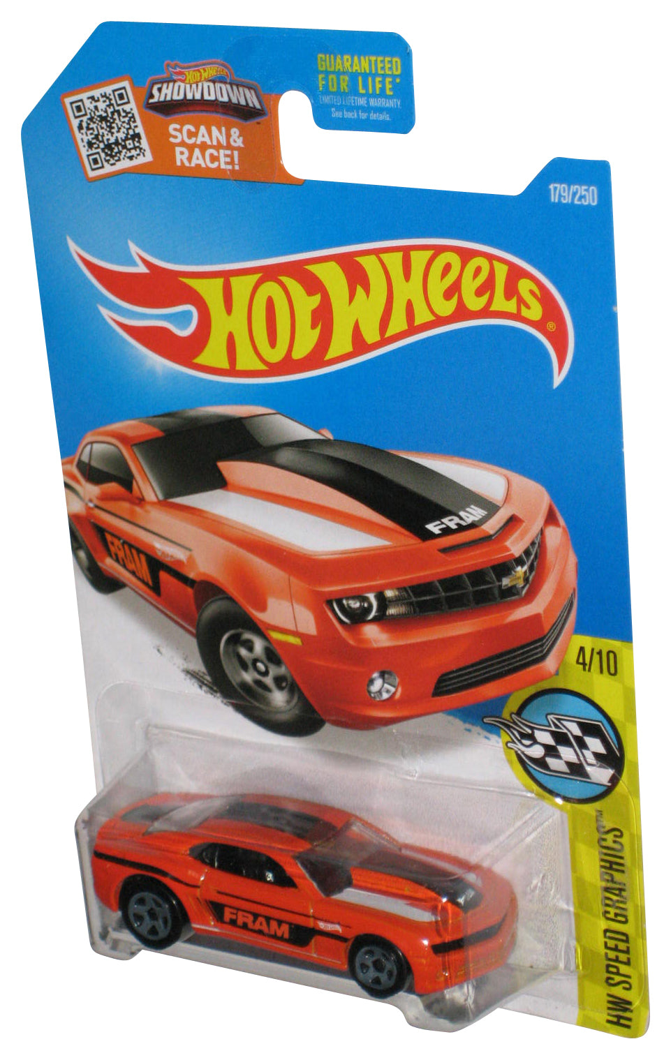 Hot Wheels HW Speed Graphics 4/10 (2015) Orange '13 Chevrolet Copo Camaro Toy Car 179/250