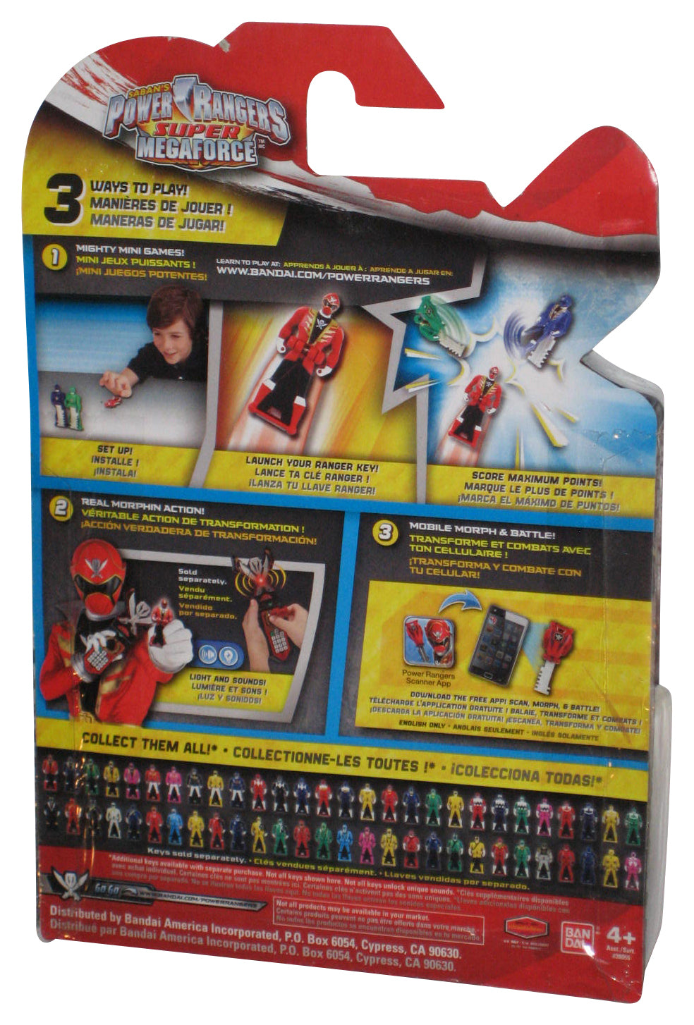 Power Rangers Time Force (2014) Bandai Blue Yellow & Red Legendary Key Pack - (Super Megaforce)