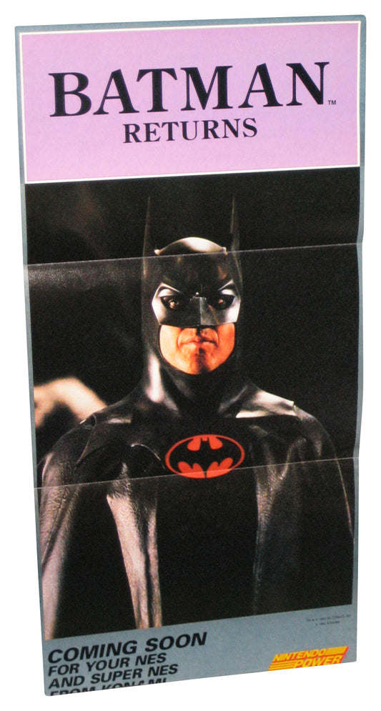 Nintendo Power Batman Returns (1992) Konami DC Comics NES Pull-Out Poster